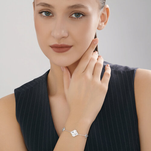 Brățară din argint  cu pietre Cubic Zirconia Incolor