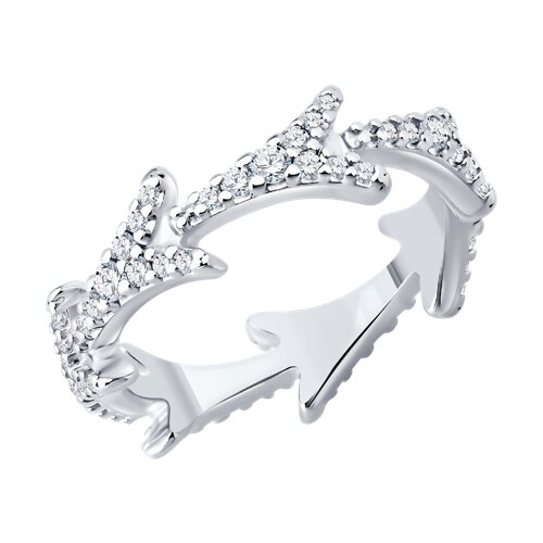 Inel din argint  cu pietre Cubic Zirconia Incolor