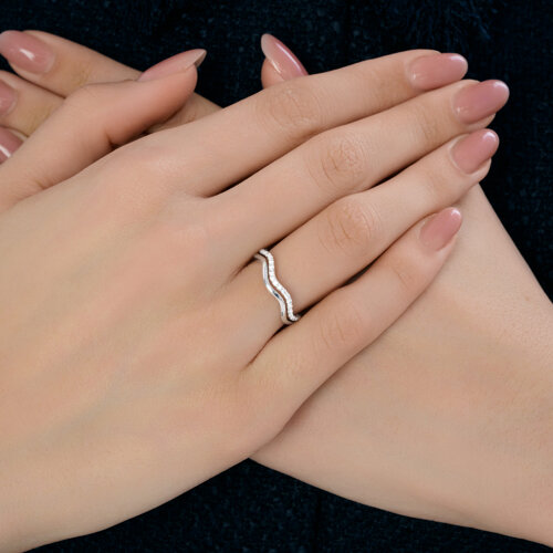 Inel din argint  cu pietre Cubic Zirconia Incolor