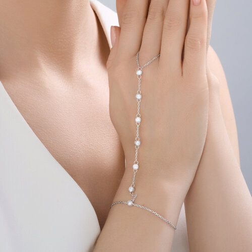Brățară din argint  cu pietre Cubic Zirconia Incolor