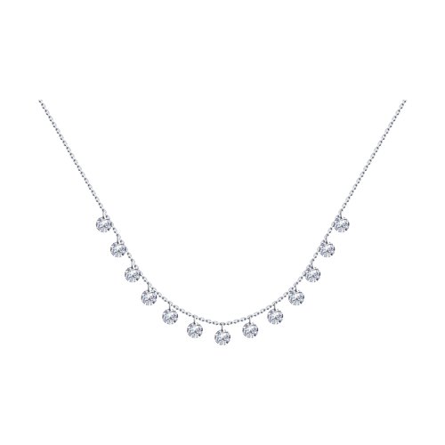 Colier din argint  cu pietre Cubic Zirconia Incolor