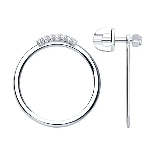 Cercei Pusete din argint cu Cubic Zirconia Incolor