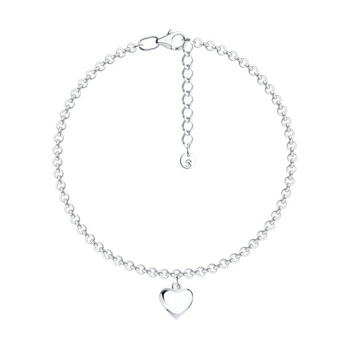 Браслет Love из серебра без камней