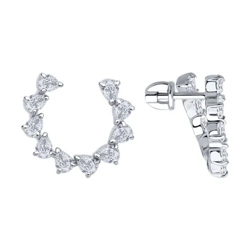Cercei Pusete din argint cu Cubic Zirconia Incolor