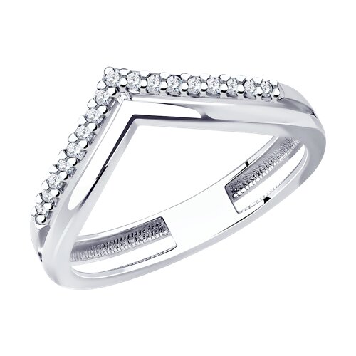 Inel din argint  cu pietre Cubic Zirconia Incolor