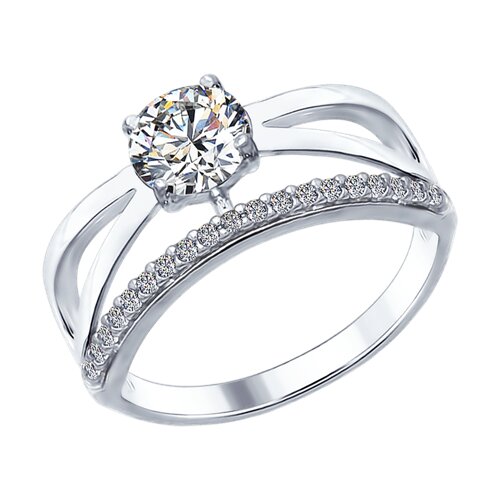Inel din argint  cu pietre Cubic Zirconia Incolor