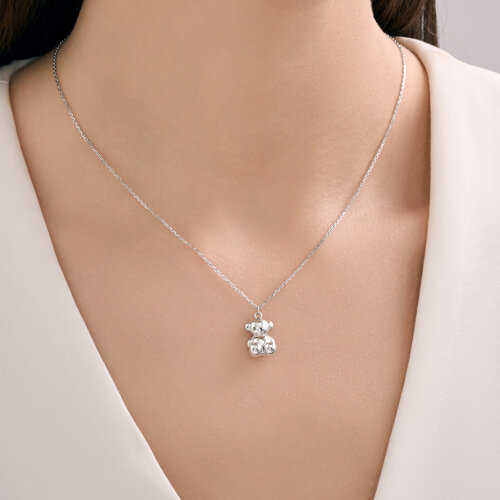 Колье из серебра без камней