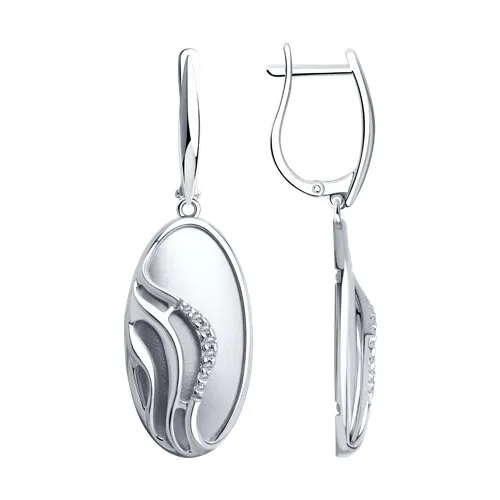 Cercei Suspendați din argint cu Cubic Zirconia Incolor