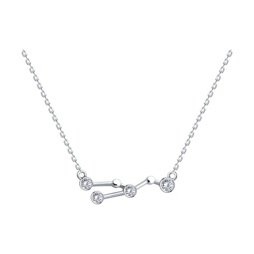 Colier din argint  cu pietre Cubic Zirconia Incolor