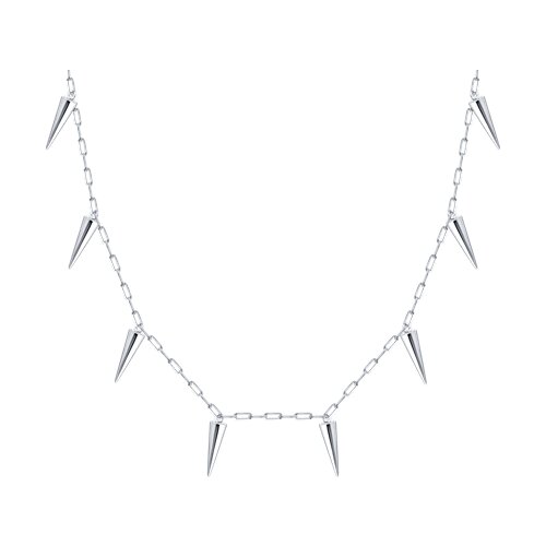 Колье из серебра без камней