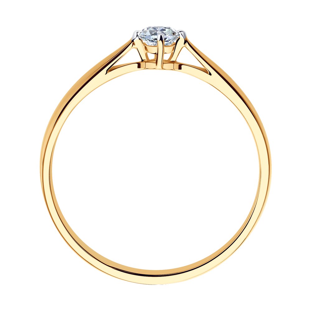 Inel din aur roșu cu pietre Diamant