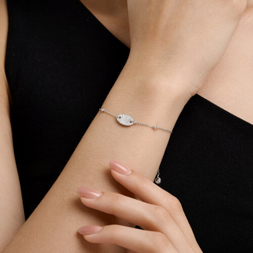 Brățară din aur alb cu pietre Diamant