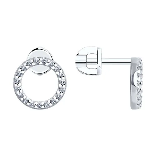 Cercei Pusete din argint cu Cubic Zirconia Incolor