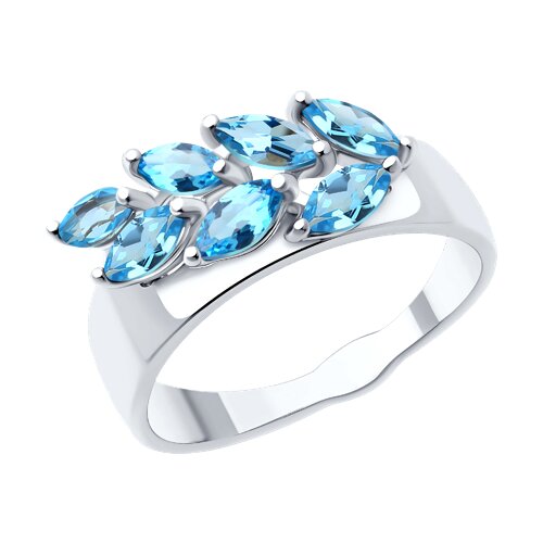 Inel din argint  cu pietre Topaz Swiss