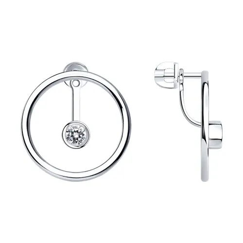 Cercei Pusete din argint cu Cubic Zirconia Incolor