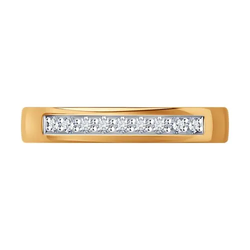 Verighetă din aur roșu cu Diamant