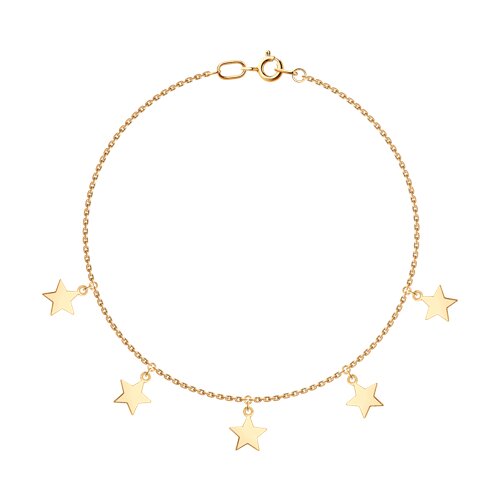 Браслет Звезда из красного золота без камней