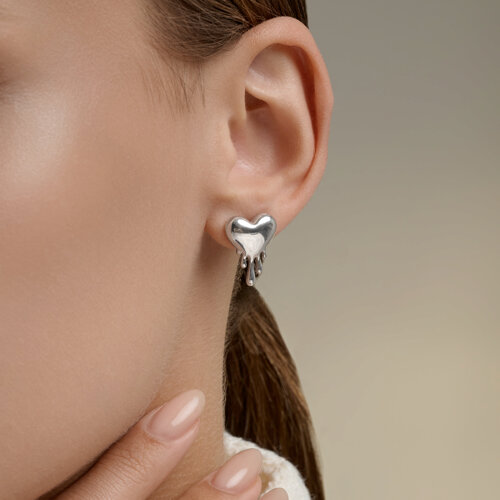 Cercei Pusete din argint  fără pietre