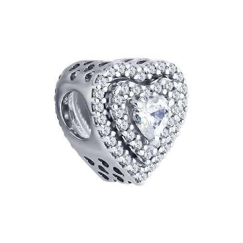 Подвеска из серебра с камнями Фианит