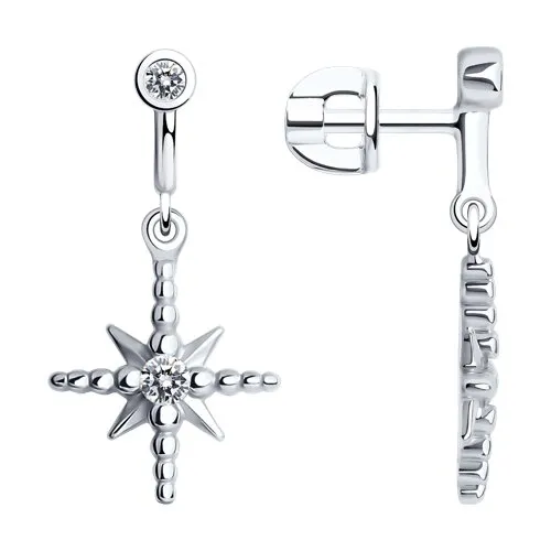 Cercei Pusete din argint cu Cubic Zirconia Incolor