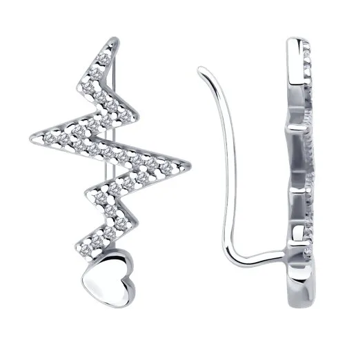Cercei din argint cu Cubic Zirconia Incolor