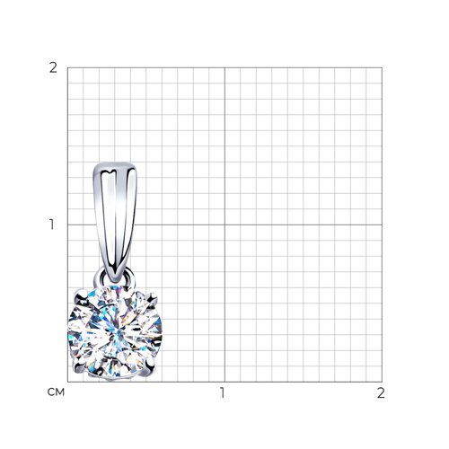 Pandantiv din argint  cu pietre Cubic Zirconia Incolor