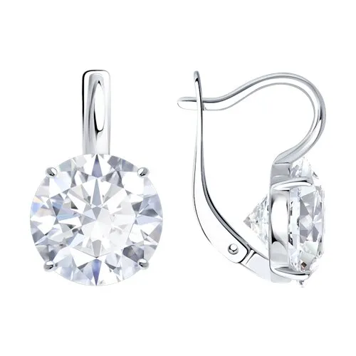 Cercei din argint cu Cubic Zirconia Incolor