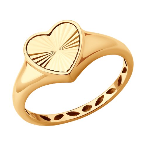 Кольцо из красного золота без камней