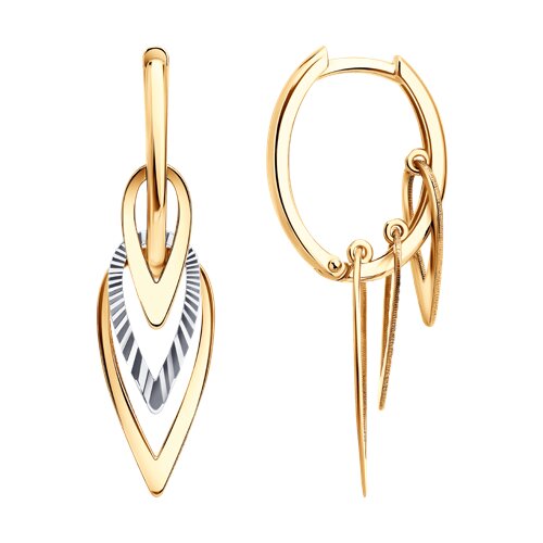 Cercei Creole din aur roșu fără pietre