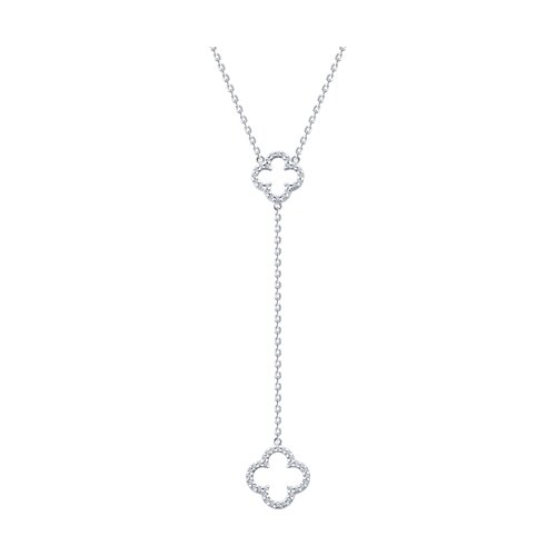 Colier din argint  cu pietre Cubic Zirconia Incolor