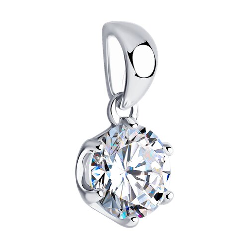 Pandantiv din argint  cu pietre Cubic Zirconia Incolor