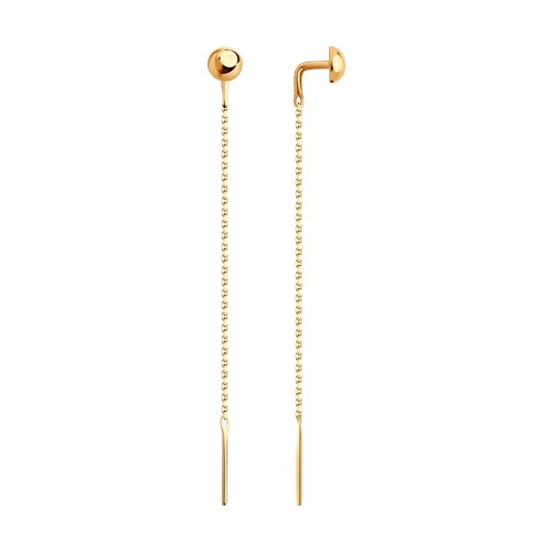 Cercei Lanț din aur roșu fără pietre