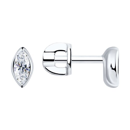 Cercei Pusete din argint  cu pietre Cubic Zirconia Incolor