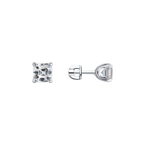 Cercei Pusete din argint  cu pietre Cubic Zirconia Incolor
