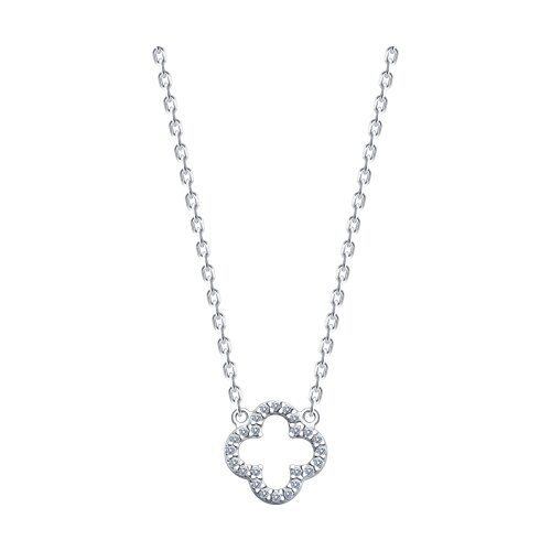 Colier din argint  cu pietre Cubic Zirconia Incolor