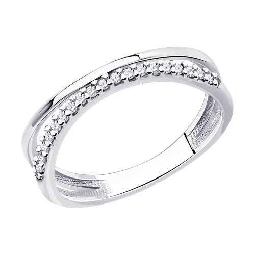 Inel din argint  cu pietre Cubic Zirconia Incolor