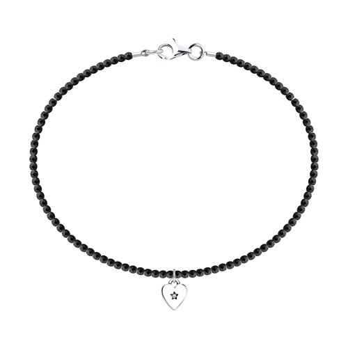Brățară Love din argint  cu pietre Cubic Zirconia Incolor, Spinel natural