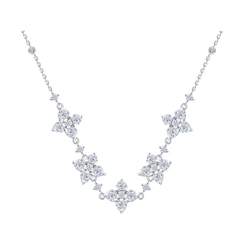 Colier din argint  cu pietre Cubic Zirconia Incolor