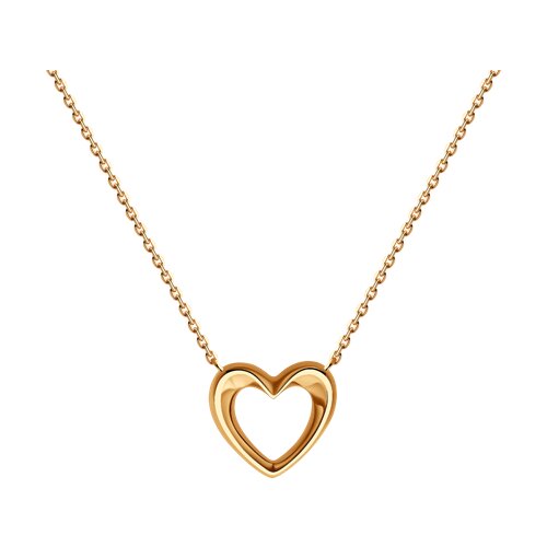 Colier din aur roșu fără pietre