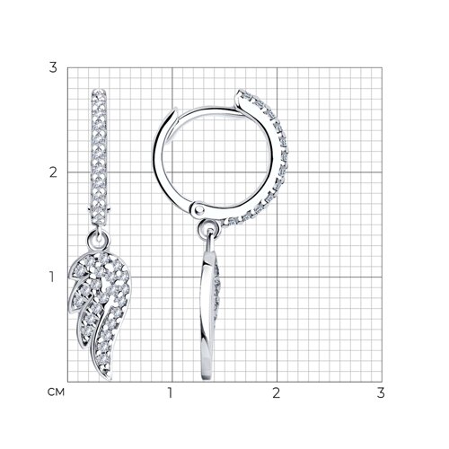 Cercei Creole din argint  cu pietre Cubic Zirconia Incolor