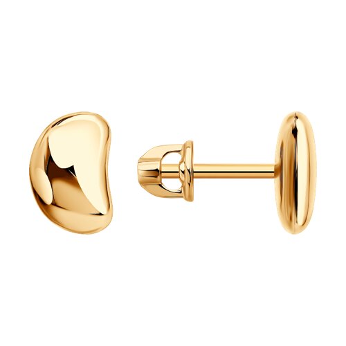 Cercei Pusete din aur roșu fără pietre