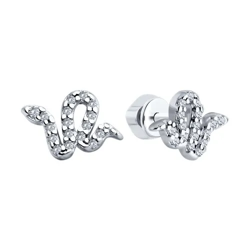 Cercei Pusete din argint cu Cubic Zirconia Incolor