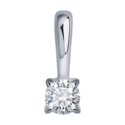Pandantiv din aur alb cu pietre Diamant