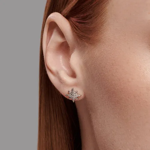 Cercei din argint cu Cubic Zirconia Incolor