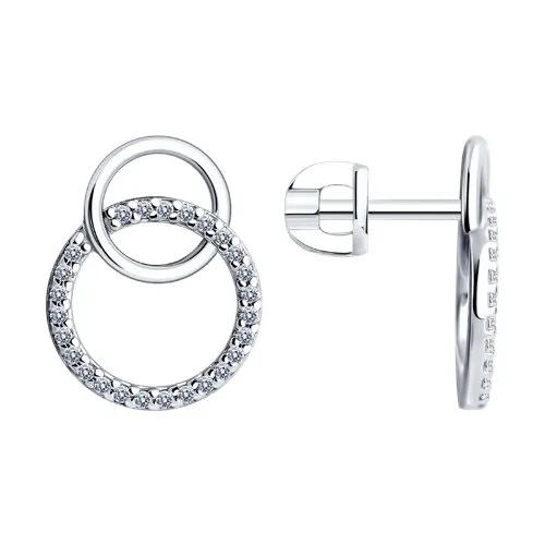 Cercei Pusete din argint cu Cubic Zirconia Incolor