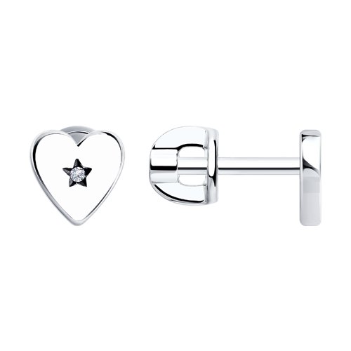 Cercei Pusete din argint  cu pietre Cubic Zirconia Incolor