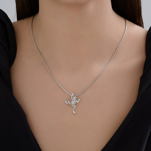 Pandantiv din argint  cu pietre Cubic Zirconia Incolor, Cubic Zirconia Verde