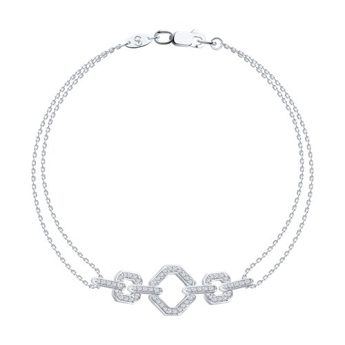 Brățară din aur alb cu pietre Diamant