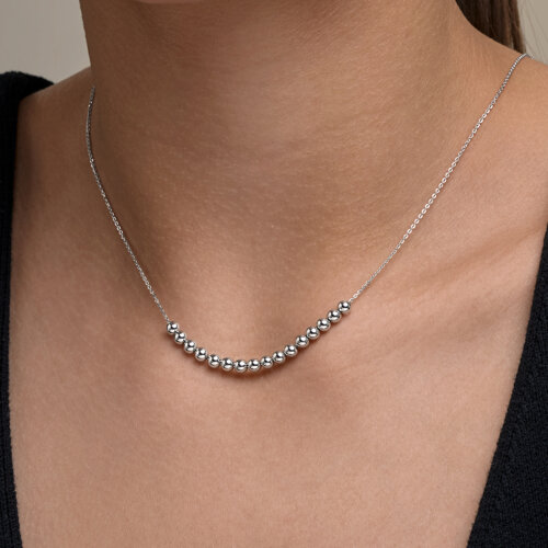 Колье из серебра без камней