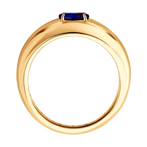 Inel din aur roșu cu pietre Safir